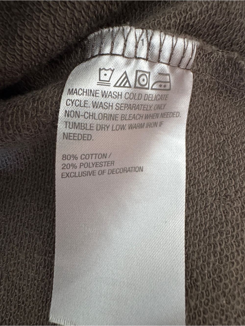 Peace Love World I Am Blessed Olive Stone French Terry Hoodie Sweatshirt S - Picture 9 of 9